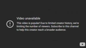 Youtube video no disponible